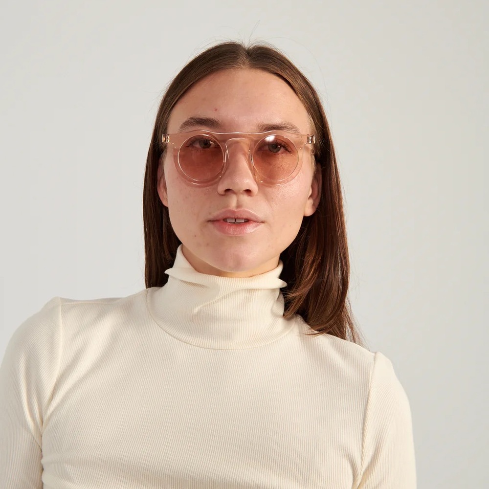 CARLA COLOUR Lind Sunglasses - Rhinestone Peach NWOT Limited Edition - Picture 6 of 8